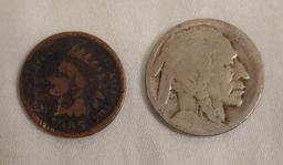 Assorted Steel, wheat, and Indian pennies