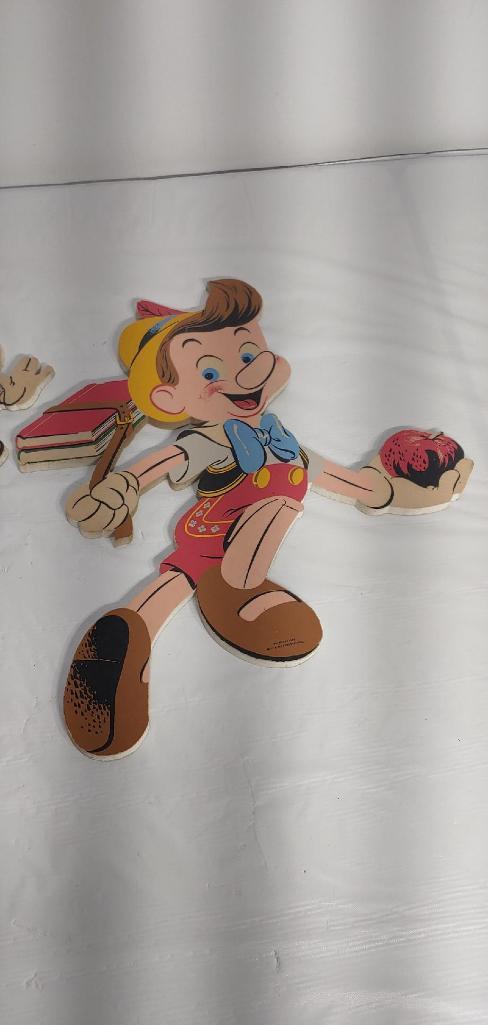 Vintage Walt Disney Pinocchio 1950s Wall Art