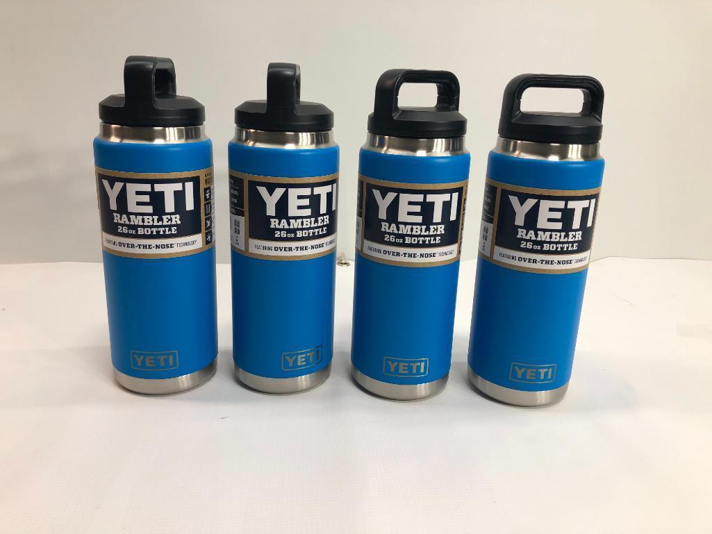 4 Items: YETI Rambler 26oz Bottle, Tahoe Blue