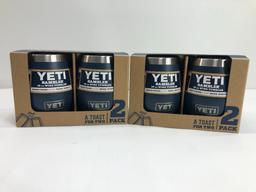 2 Items: YETI 2 Pack Rambler 10oz Wine Tumbler, Navy