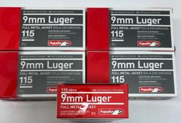 Aquila 9mm Full Metal Jacket 115 GR 250 Rounds