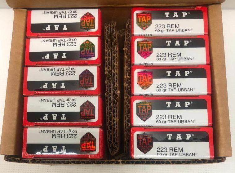 Hornady TAP Urban 223 REM 60gr - 1 Carton, 10 Boxes, 200 Total Rounds