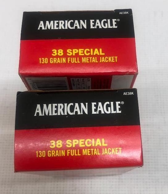 American Eagle 38 Special 130gr FMJ - 2 Boxes, 100 Total Rounds