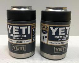 2 Items: YETI Rambler Colster, Charcoal