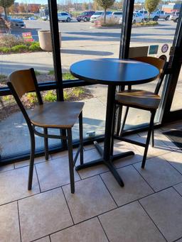 High Top Pub Table (29in x 43in) w/ 3 Bar Stools/Pub Chairs, Metal Bases, Laminate Tops, Sides,