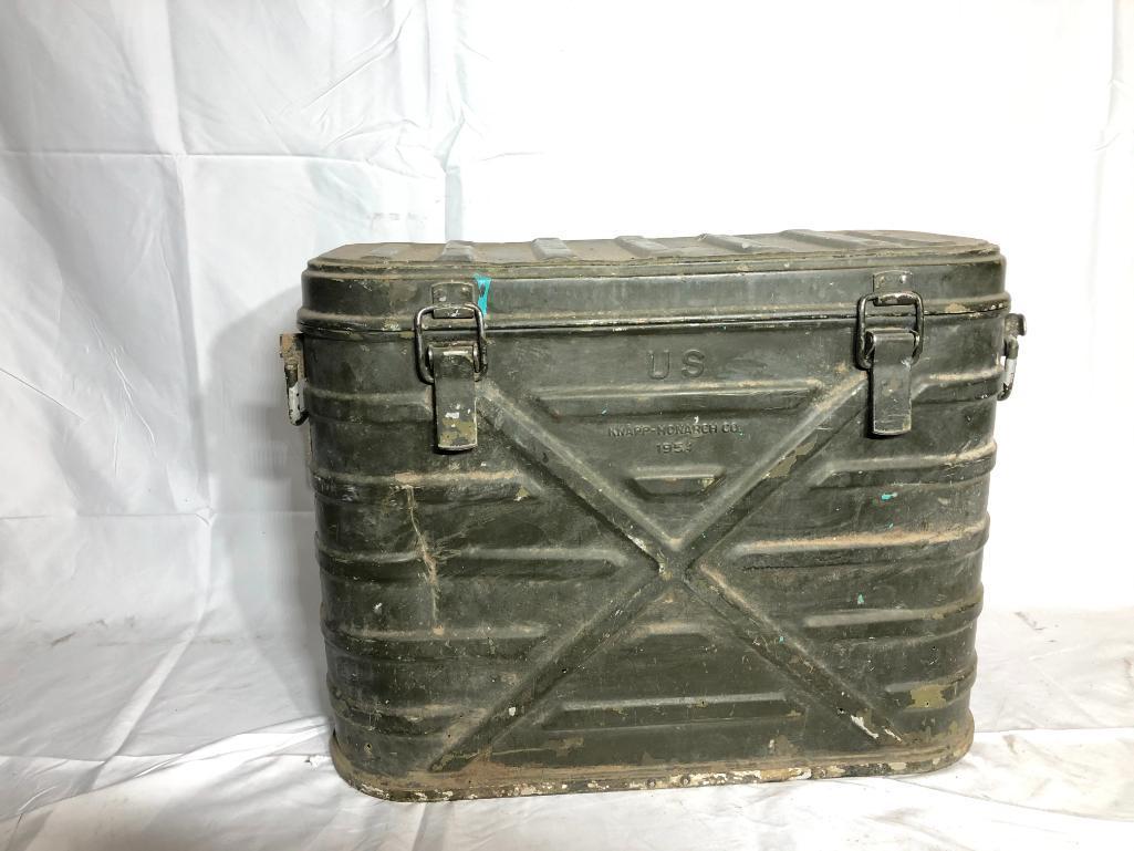 U.S. 1954 Military Food Container/ Storage Cooler, Metal Knapp Monarch Co.