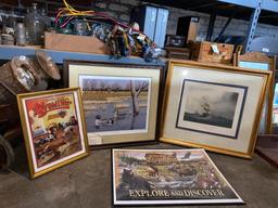 Lot of Prints and Pictures, 3 Framed, Wyoming, Backwater Pintails by Neal Anderson No. 77/750