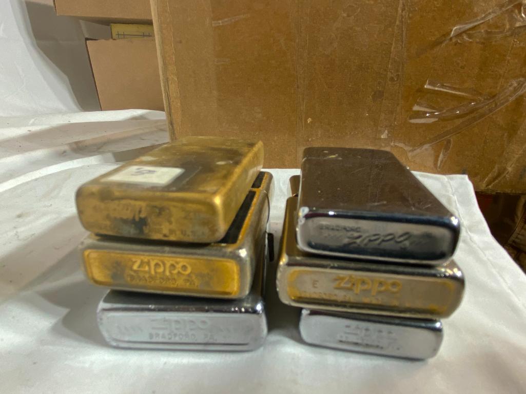 Vintage Cigarette Lighters, Several Zippo's, Poker Chips, Misc.