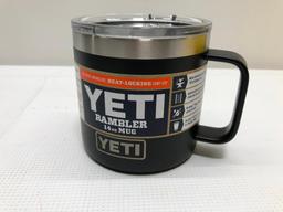 Lot of 2 Items: (1) Yeti X-Large Basic Tee, (1) Yeti Black Rambler 14oz Mug