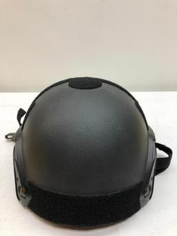 TAC PRO GEAR TACPROGEAR - Scout Size Large Black Riot Gear Bullet Proof Helmet, IIIA Protection
