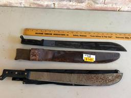 Machete Corn Knife, True Temper U.S. 1944 Machete w/ Sheath