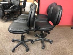 Office Chairs; Casdin Puffy Black Task Chair w/o Arms, Model: 15240-CC Lot of 4