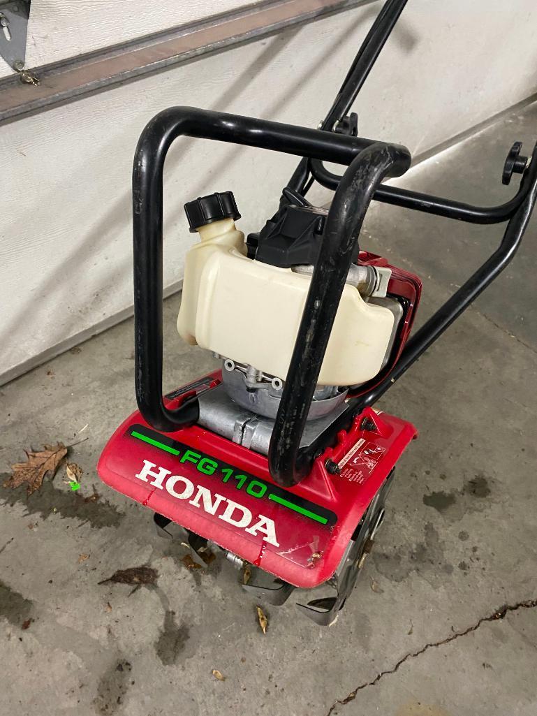 Honda Mini Tiller 9in. Tilling Width, 25cc Honda GX25 Engine, Model#FG110