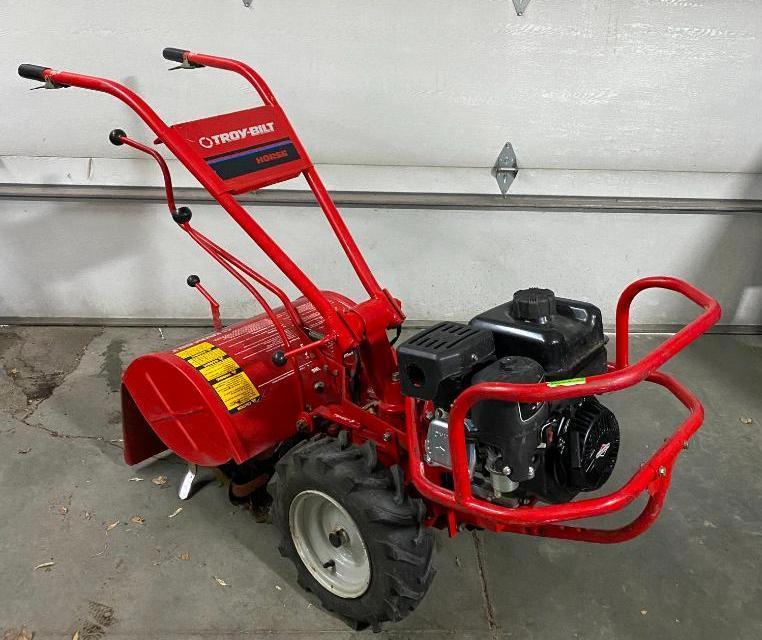 TROY-BILT Horse Rear Tine Tiller Model 12090 - 8HP ELECTRIC PTO BOLO TINE w/ Briggs 950 Series