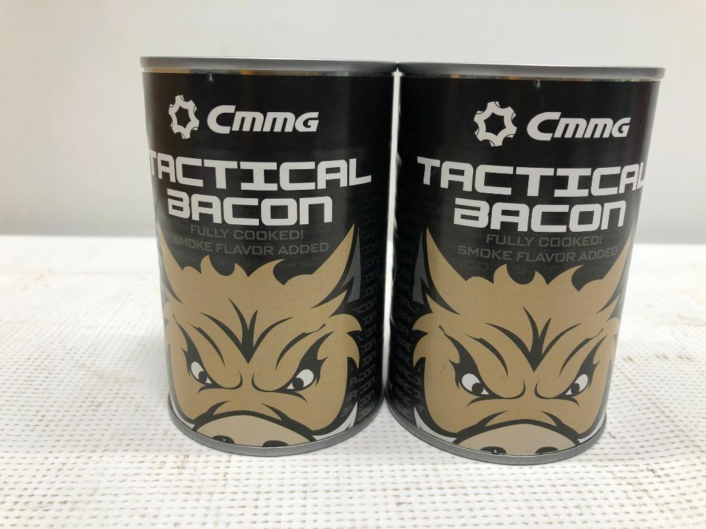 2 Items CMMG Tactical Bacon Cans Fully Cooked Smoke Flavor Added