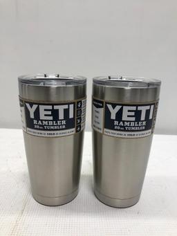 (2) YETI Rambler 20 oz Tumblers