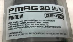 (4) Magpul PMAG 30 AR/M4 Window Gen M3 Rifle Magazines