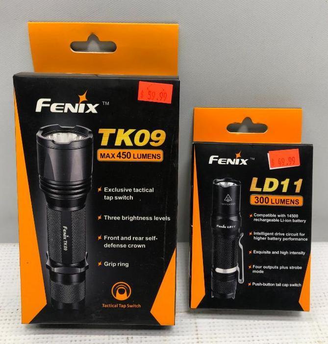 (2) Fenix Flashlights - TK09 450 Lumens & LD11 300 Lumens