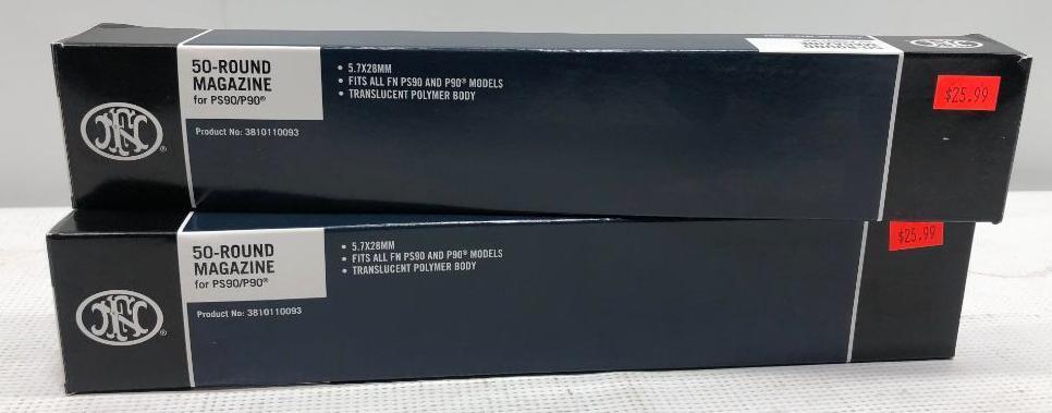 (2) FN America 50 Round Magazine for PS90/P90