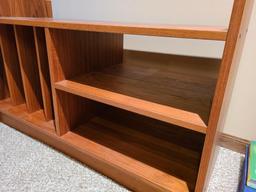 Modern Designed Desk, Credenza and Shelf Unit, Very Nice Mid-Century Look, Teak Looking Wood Style