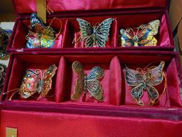 Cloisonne Collectibles and Decorations, Birds, Bells, Butterflies, Christmas