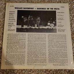 Signed LP Record, Darkness on the Delta Signed by Wallace Davenport, Fat Cats Jazz VG Condition