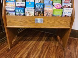 7-Tier Wooden Brochure Stand 33" x 38" x 16"