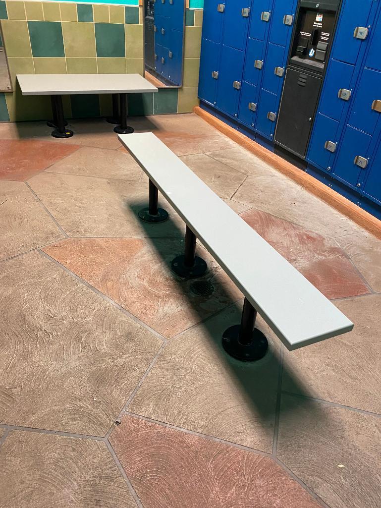 Two Locker Room Benches, 60in x 9in x 17in and 24in x 48in x 17in H