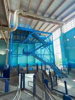 Three Outdoor / Indoor Heavy Duty Water Slides w/ 3 Interior Chutes, Huge Platform w/ Entrance