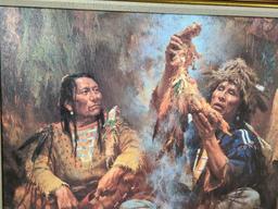 "Opening the Sacred Bundle" by Howard Terpning Signed and Numbered 166/550 33" x 22 3/8"