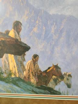 "With Mother Earth" by Howard Terpning Signed and Numbered 605/1250 28 1/2" x 24"