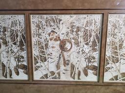 "Two More Indian Horses" by Bev Doolittle, Signed & Numbered 9224/48000 - (3) Panels of 12" x 12"