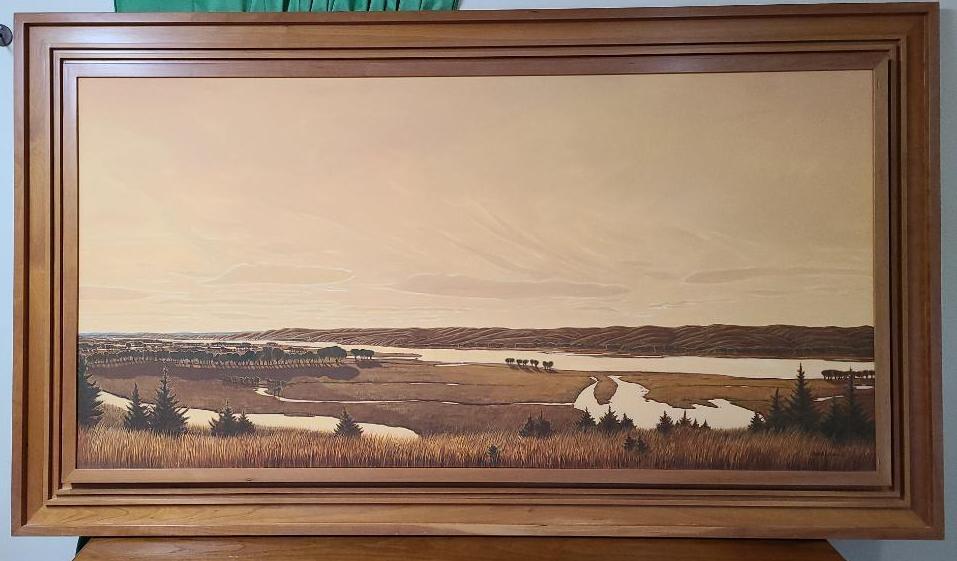 Horizon #890 "Fall Evening..." by Anne Burkholder Lincoln NE 36" x 72" Owner Paid $9,000+ w/ Letter