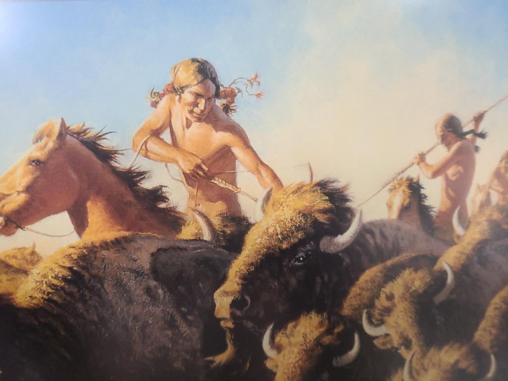 "Splitting the Herd" by Frank C. McCarthy Signed and Numbered 23/550 21 1/2" x 14 3/8"