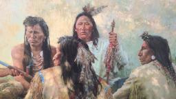 "Crow Pipe Ceremony" by Howard Terpning Signed and Numbered 264/975 38" x 19 5/8"