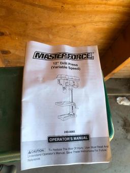 Master-Force Variable Speed Drill Press, No. 240-0065, 4.6 Amp, 120v