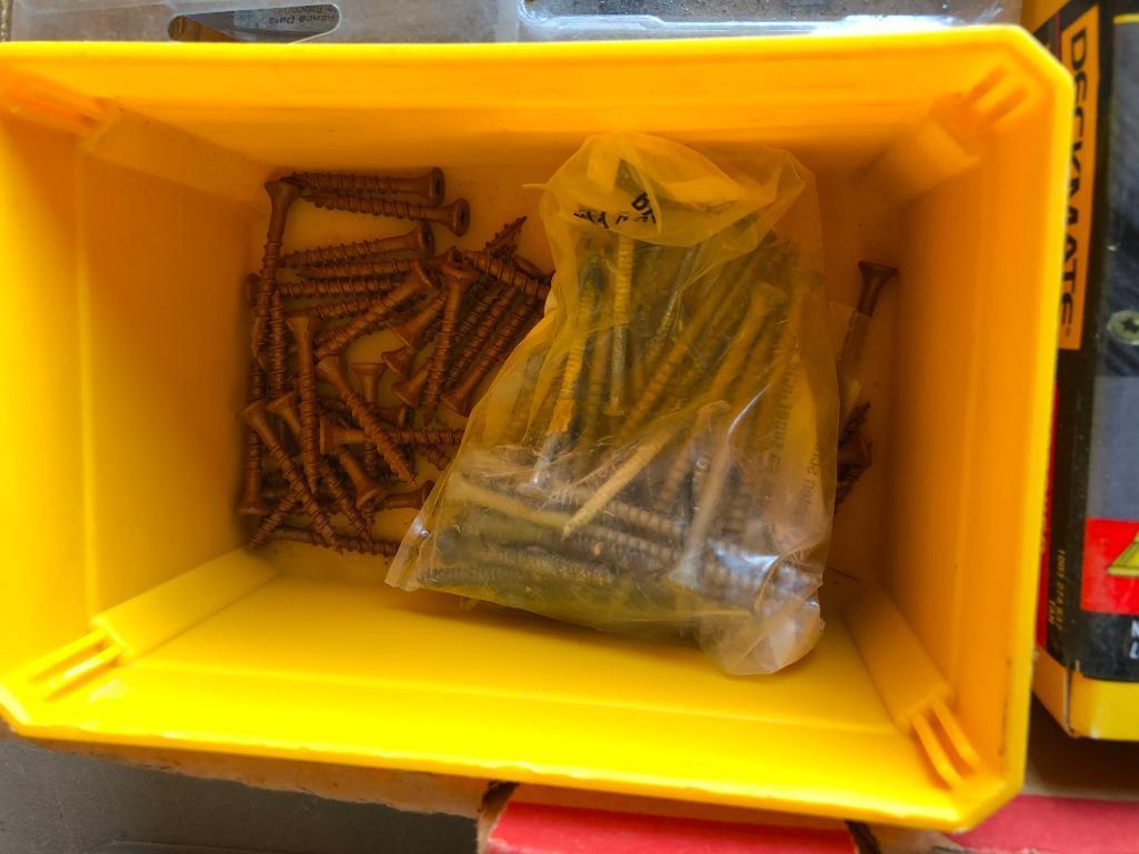 Large Lot of Deck Screws, Drywall Screws, Hardware