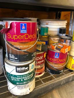 Large Selection of Painting and Staining Supplies, Stain, Tape, Trays, Rollers, Misc.