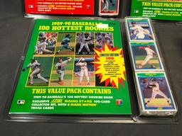 (5) SCORE 1990 Baseball's 100 Hottest Players Value Packs - Factory Sealed