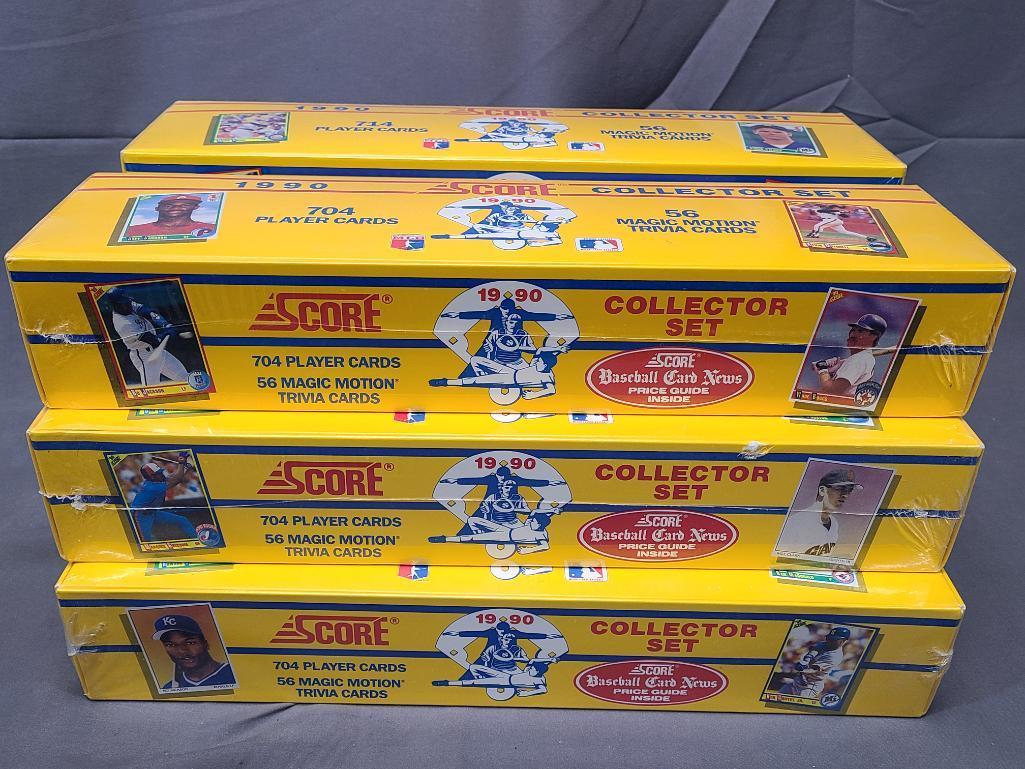 (6) SCORE 1990 Major League Baseball Collector Sets Product #99160 - Factory Sealed