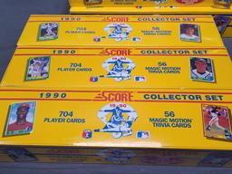 (6) SCORE 1990 Major League Baseball Collector Sets Product #99160 - Factory Sealed