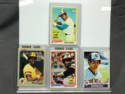 Lot of 4; Gwynn, Dawson, Murray, Molitor Rookie Cards - 1978 Topps #36, 1978 Topps #72, 1979 Topps