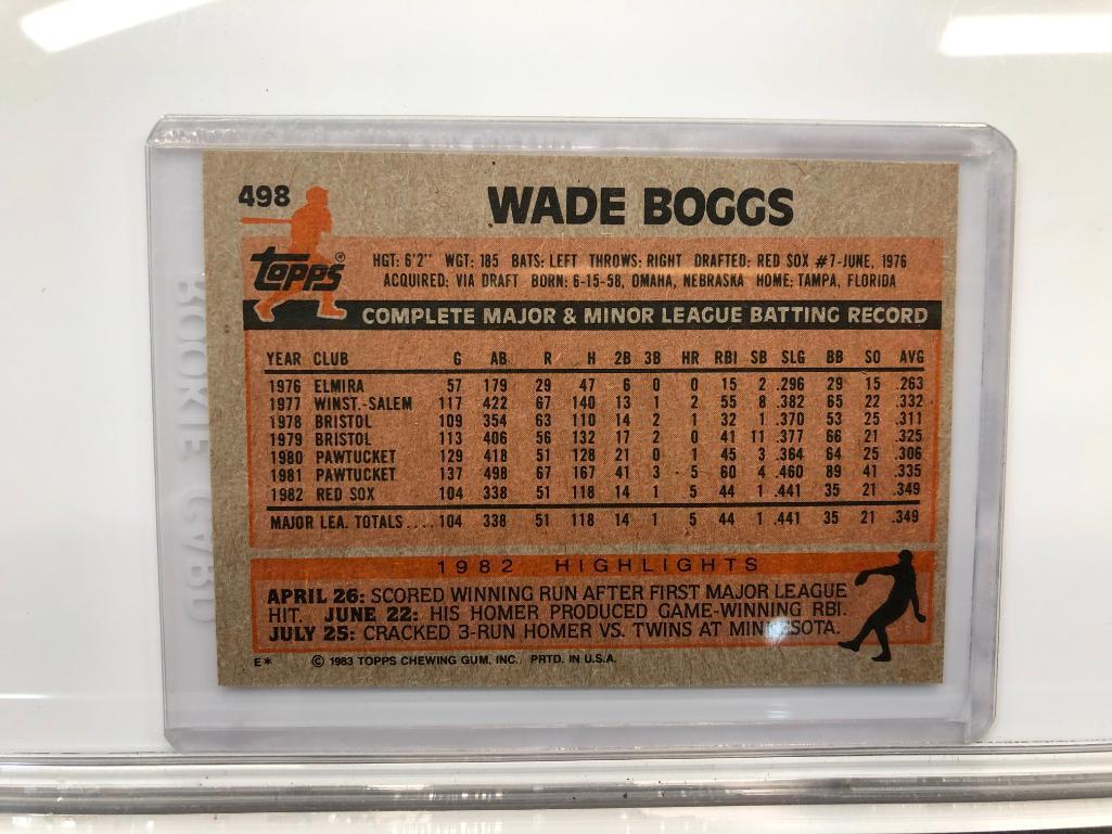 Lot of 5; Mattingly & Boggs Rookie Cards - 1984 Fleer #131, 1983 TOPPPS #498, 1982 Donruss #586,