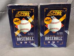 Total 3 Boxes - (2) SCORE 1993 Major League Baseball 16 Per Pack & PINNACLE Hobby Baseball 1995