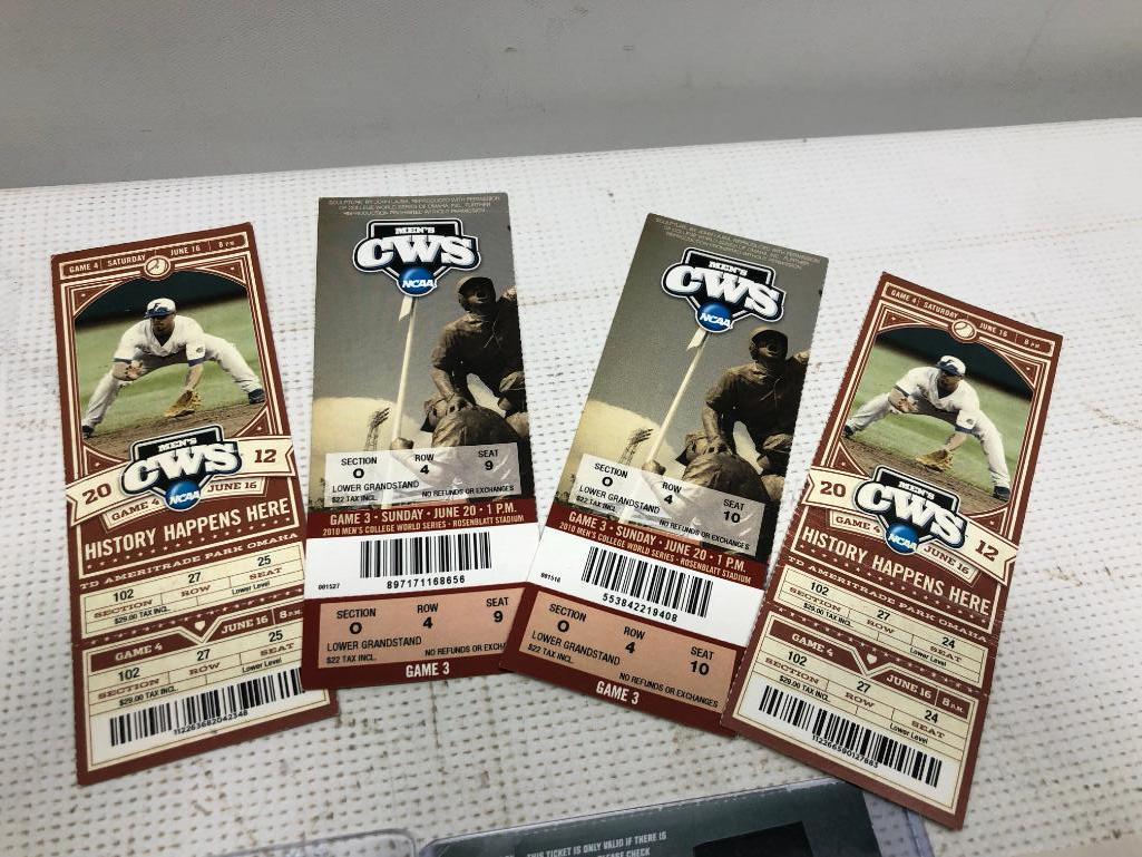 Old Sports Admission Tickets Most are CWS but Some Others