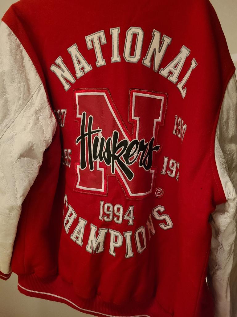 Limited Edition Nebraska Cornhusker National Championship Letter Jacket Size Large