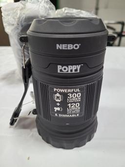 (3) NEBO Poppy Lanterns w/ Case Black