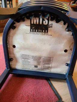 4 MTS Seating Metal Ladder Back Restaurant Bar Stools w/ Cushioned Seat 4x$