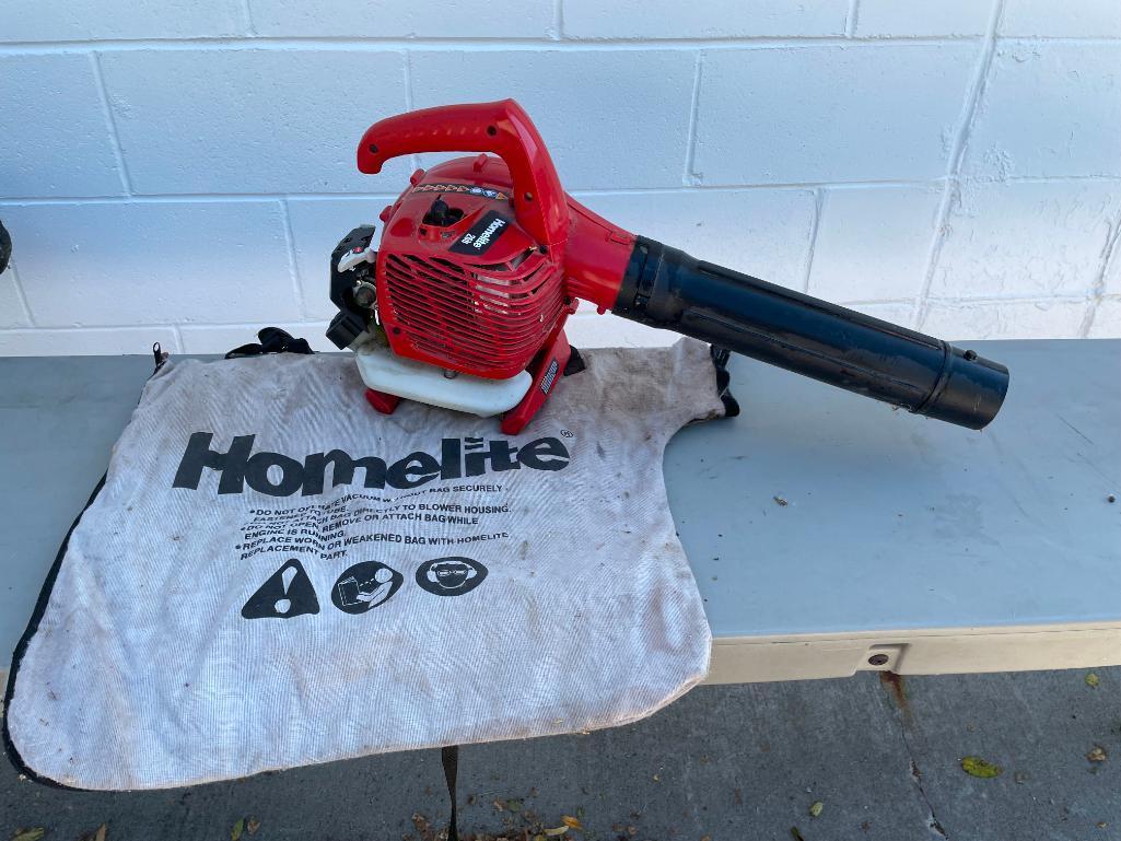 HOMELITE 26b Gas Powered Blower Vac w/ Bag