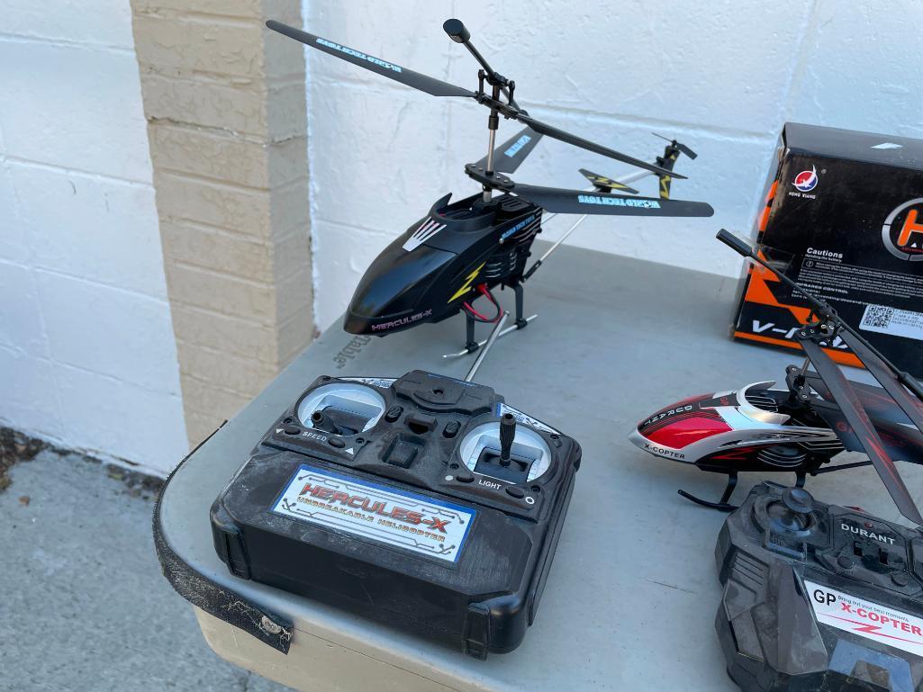 Four RC Helicopters